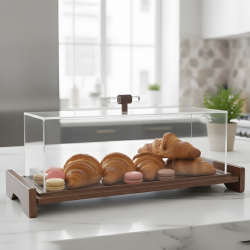 Wood and Acrylic Serving Tray